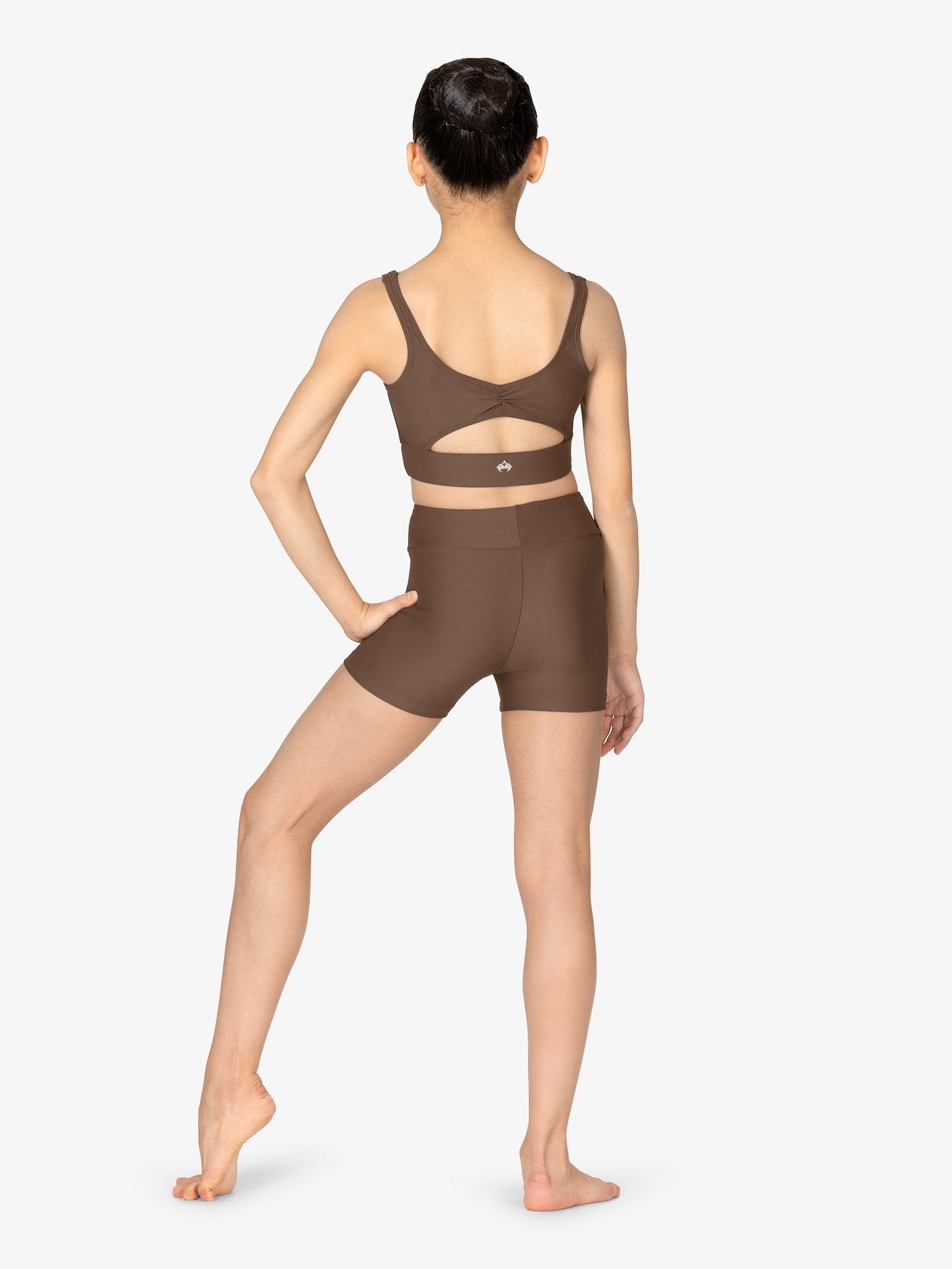 Women’s pinched back brown bra top